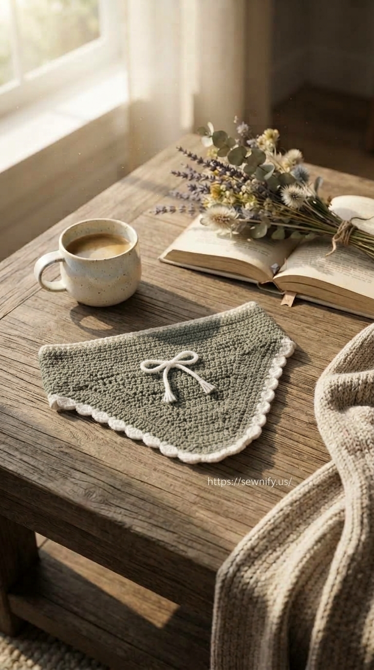 Bavoir Bandana au Crochet pour Bébé | Idée Cadeau Naissance DIY