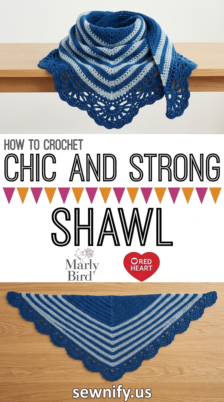 Châle Triangulaire au Crochet Chic et Résistant Pattern Gratuit