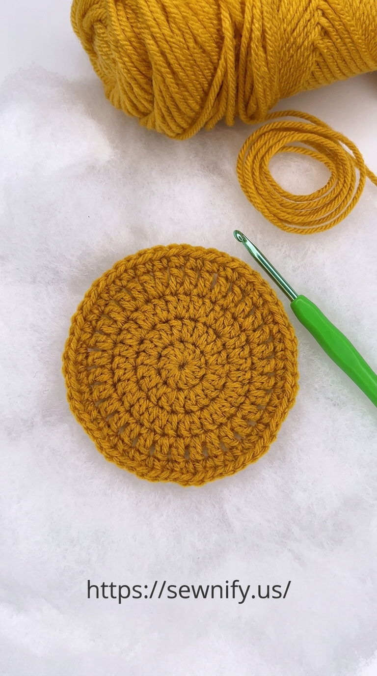 Dessous de Tasse Rond au Crochet en Brida Jaune | Tuto Rangement Table