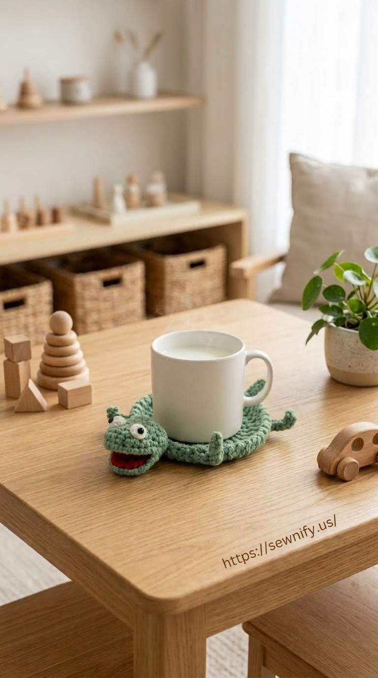 Dessous de Verre Grenouille Crochet | Idée Crochet Facile et Rigolote