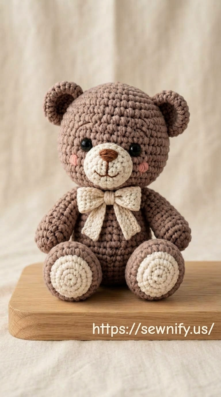 Doudou Ours Amigurumi au Crochet | Peluche Fait Main pour Bébé