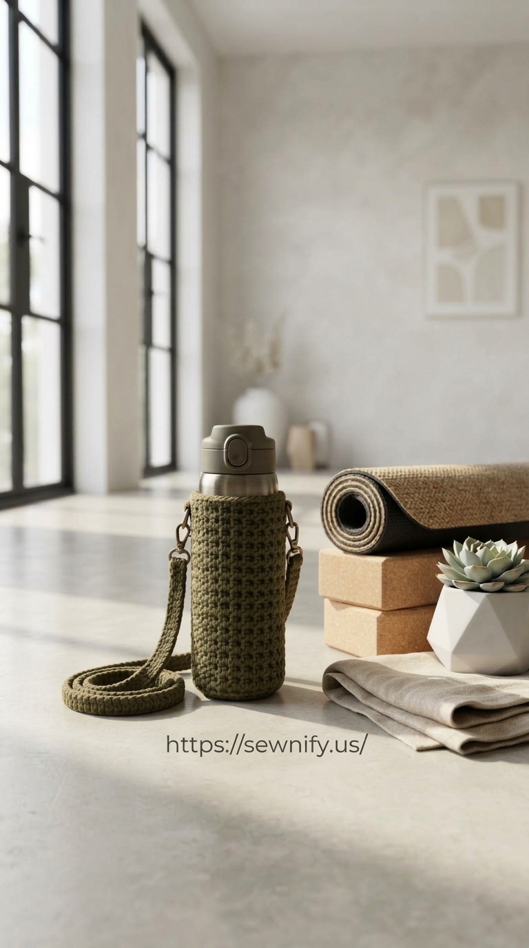 Porte-Gourde au Crochet avec Bandoulière | Accessoire Yoga Randonnée