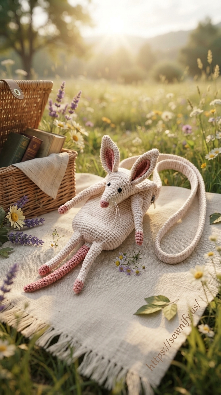 Sac à Main Souris Amigurumi au Crochet | Pochette Originale Enfant