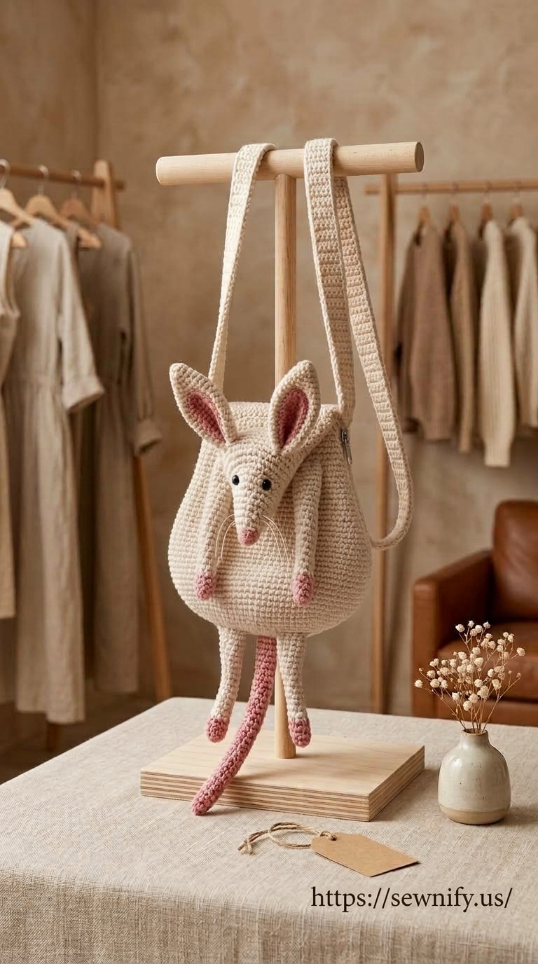 Sac à Main Souris en Crochet Amigurumi | Patron Crochet Sac Rigolo