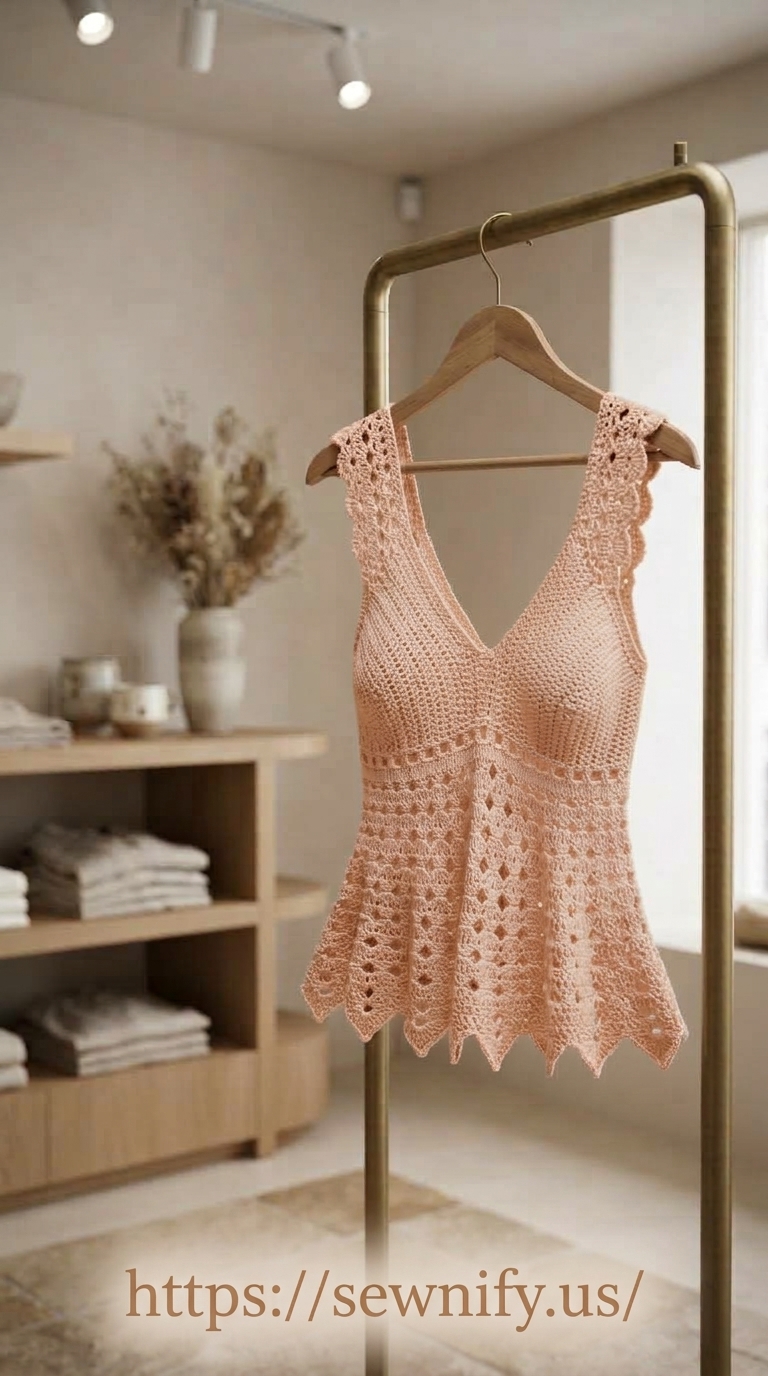 Top Débardeur Dentelle au Crochet | Mode Été Boho Chic