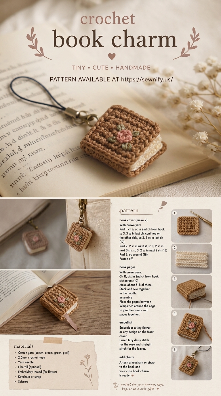 Tuto Porte-Clés Mini Livre au Crochet | Housse de Carnet Amigurumi DIY