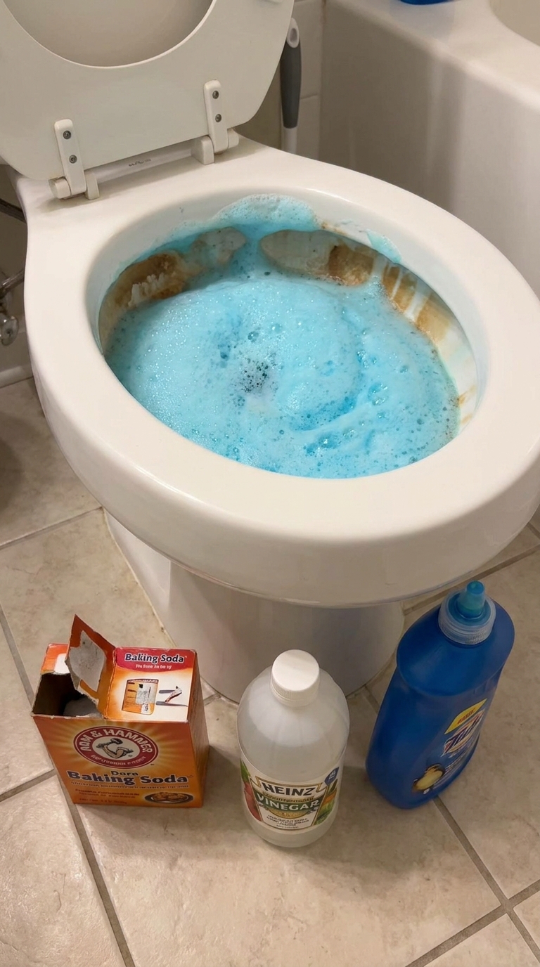 Clean Toilet with Zero Scrubbing Hack Active Foam Recipe